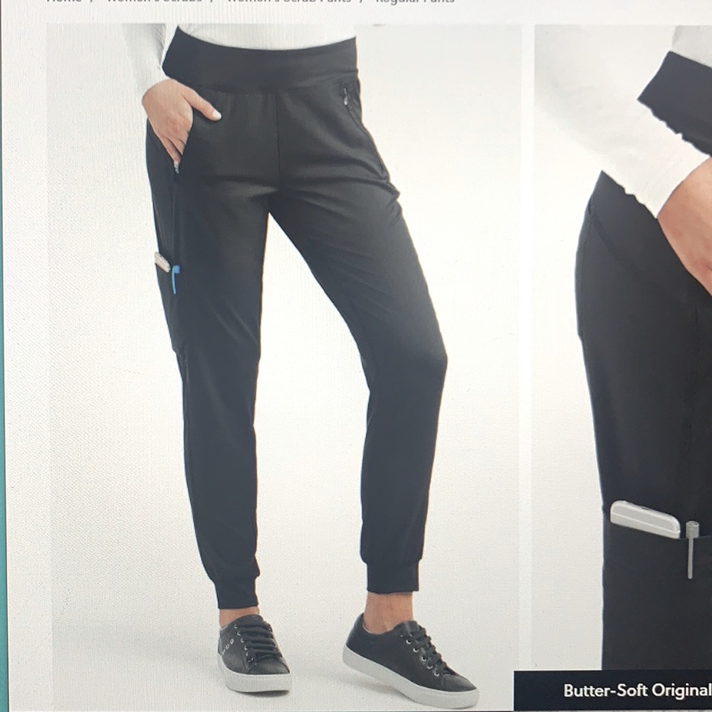 SCRUBS. Healing Hands Purple Label Tara 6pocket stretch jogger cargo pants-BLACK